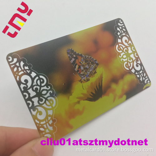 Customized Hollow Out Stainless Steel Business Card Printing Metal With Your Own Design